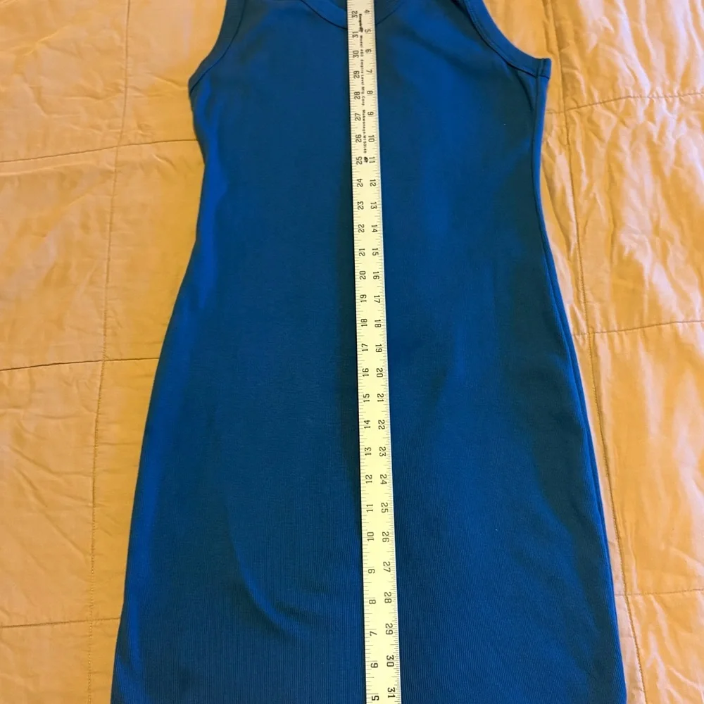 Cornflower blue 100% cotton James Perse tank dress. Never worn. Fits 8 or 10. - Picture 3 of 7